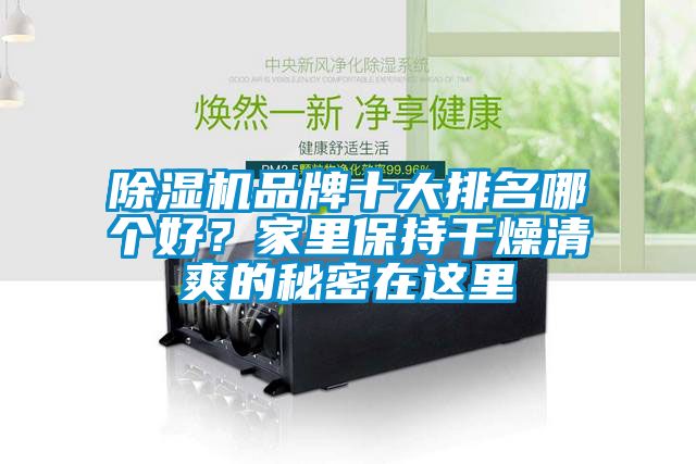 除濕機品牌十大排名哪個好？家里保持干燥清爽的秘密在這里