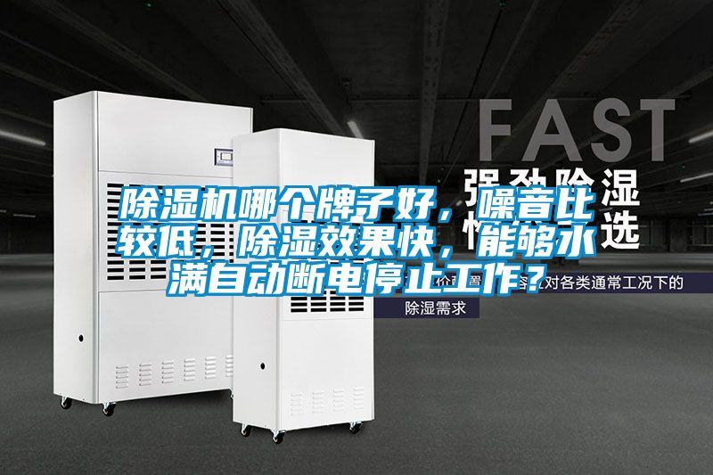 除濕機哪個牌子好，噪音比較低，除濕效果快，能夠水滿自動斷電停止工作？