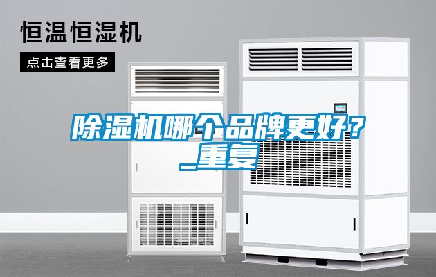除濕機哪個品牌更好？_重復