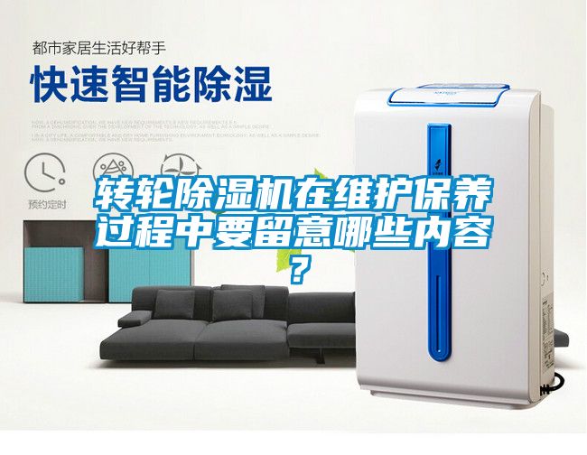 轉輪除濕機在維護保養過程中要留意哪些內容？