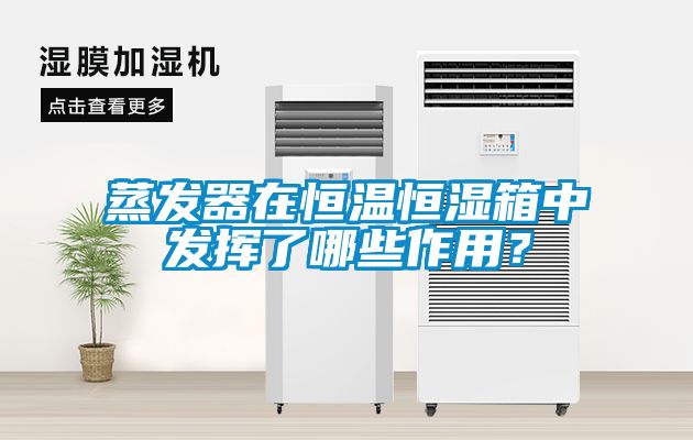 蒸發器在恒溫恒濕箱中發揮了哪些作用？
