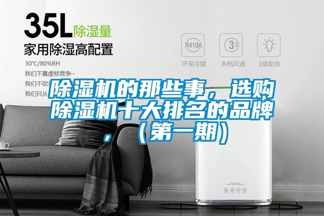 除濕機的那些事，選購除濕機十大排名的品牌，（第一期）