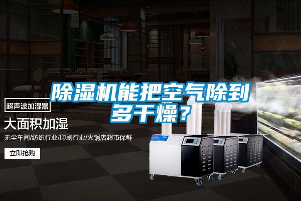 除濕機能把空氣除到多干燥？